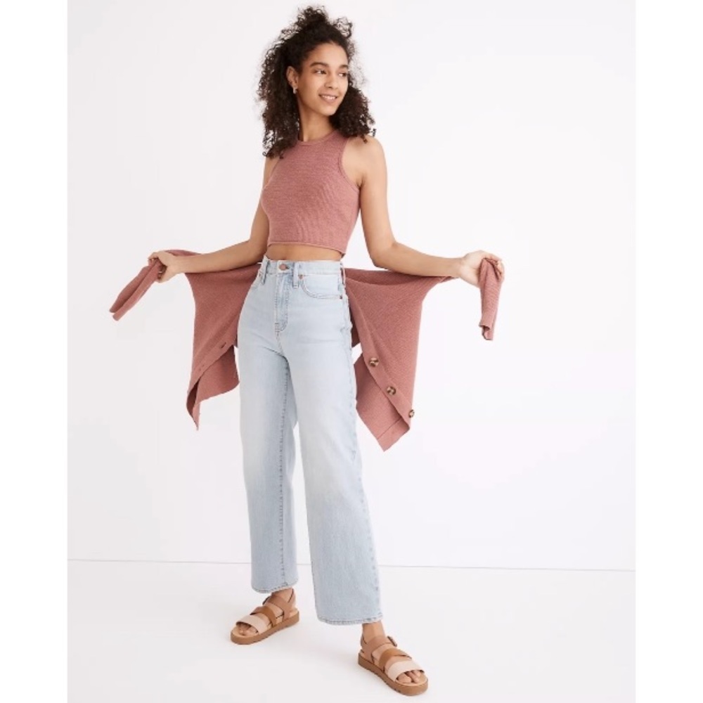 Madewell The Perfect Vintage Wide-Leg Crop Jean in Edmunds Wash, Size 27